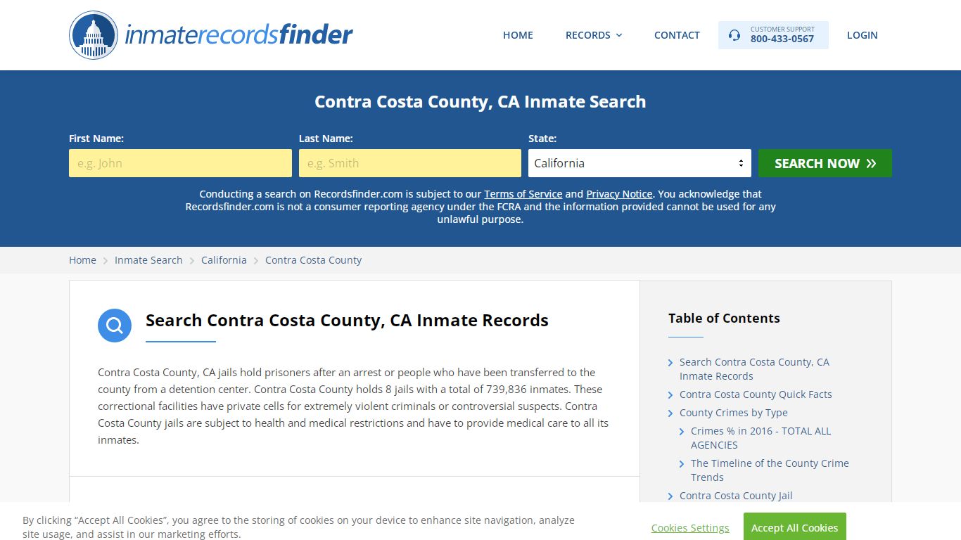 Contra Costa County, CA Inmate Lookup & Jail Records Online